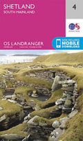 Shetland – South Mainland Landranger Map 4 Ordnance Survey Latest 
