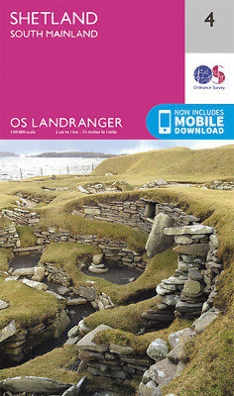 Shetland – South Mainland Landranger Map 4 Ordnance Survey Latest 