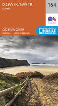 Gower Llanelli 164 Explorer Map Ordnance Survey With Digital Download