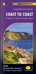 Coast To Coast - St Bees To Robin Hoods Bay Harvey National Trail Map 192 miles 