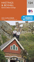 Hastings and Bexhill 124 Explorer Map Ordnance Survey With Digital Download