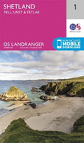 Shetland Yell Unst and Fetlar Landranger Map 1 Ordnance Survey