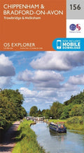 Chippenham and Bradford on Avon 156 Explorer Map Ordnance Survey With Digital Do
