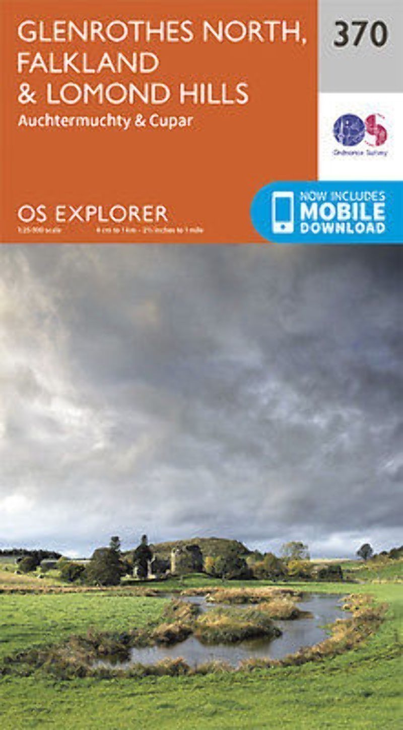 Glenrothes North Falkland and Lomond Hill Explorer Map 370 Ordnance Survey