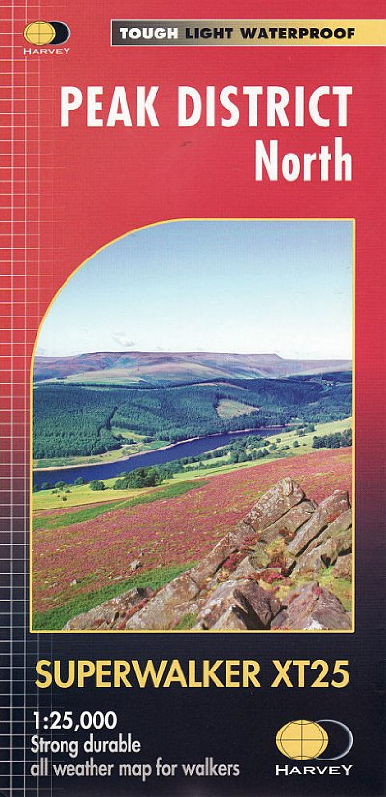 Peak District North Harvey Superwalker map Bleaklow, Black Hill and Derwent Rese