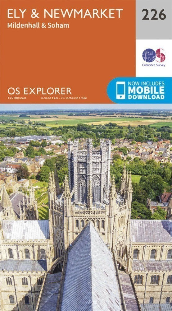 Ely Newmarket Mildenhall Soham Explorer Map 226 Ordnance Survey