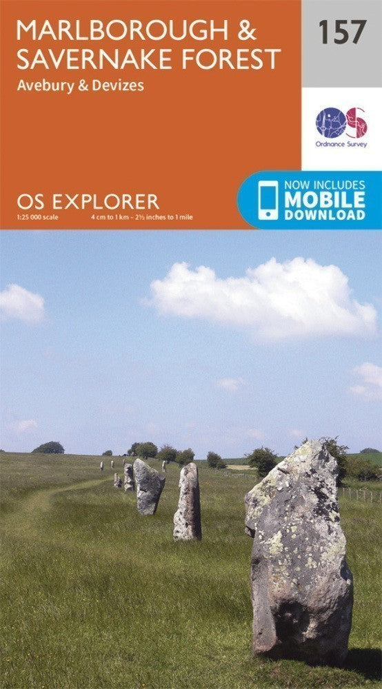 Marlborough and Savernake Forest 157 Explorer Map Ordnance Survey With Digital D