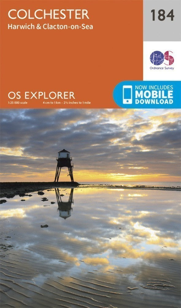 Colchester 184 Explorer Map Ordnance Survey With Digital Download