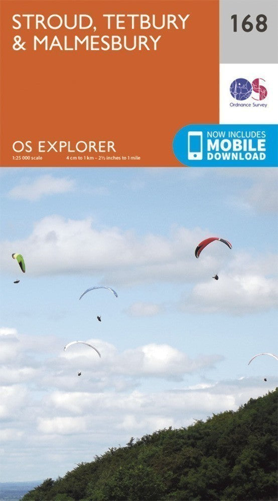 Stroud Tetbury and Malmesbury 168 Explorer Map Ordnance Survey With Digital Down