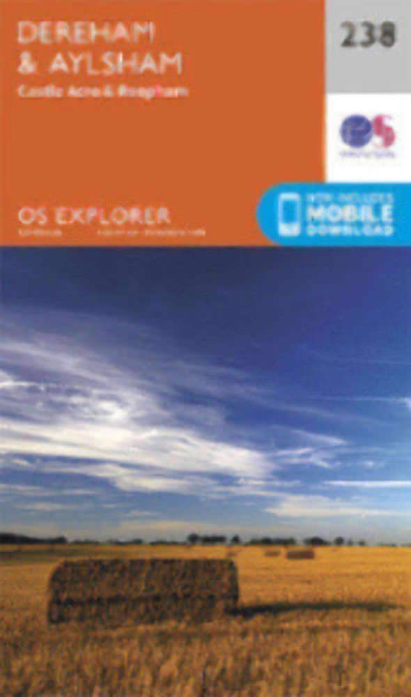 East Dereham and Aylsham Explorer Map 238 Ordnance Survey