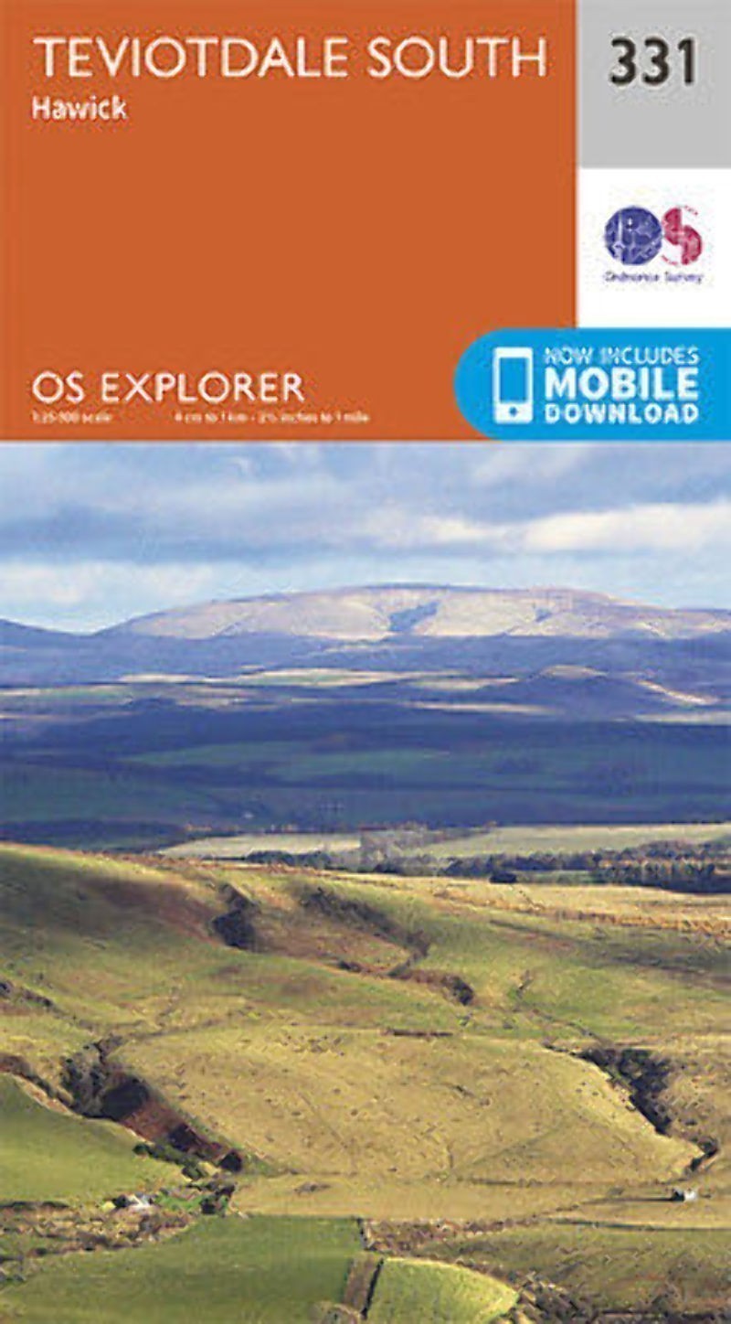 Teviotdale South Explorer Map 331 Ordnance Survey