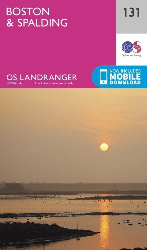 Boston & Spalding Landranger Map 131 Ordnance Survey Latest 