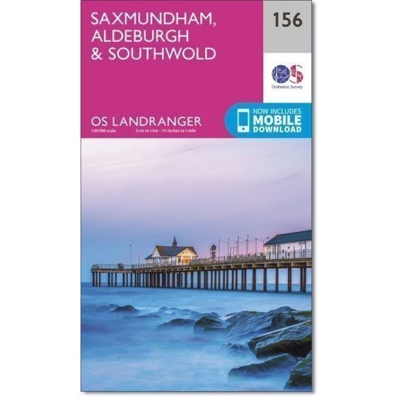 Saxmundham Aldeburgh & Southwold Landranger Map 156 Ordnance Survey Latest 