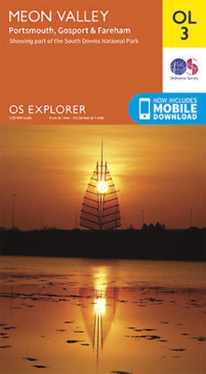 Meon Valley Portsmouth Gosport Fareham Ordnance Survey Explorer Map OL 3