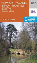 Newport Pagnell and Northampton South 207 Explorer Map Ordnance Survey with Digi