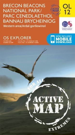 Explorer Active Map  OL 12 Brecon Beacons National Park  by OS OL12