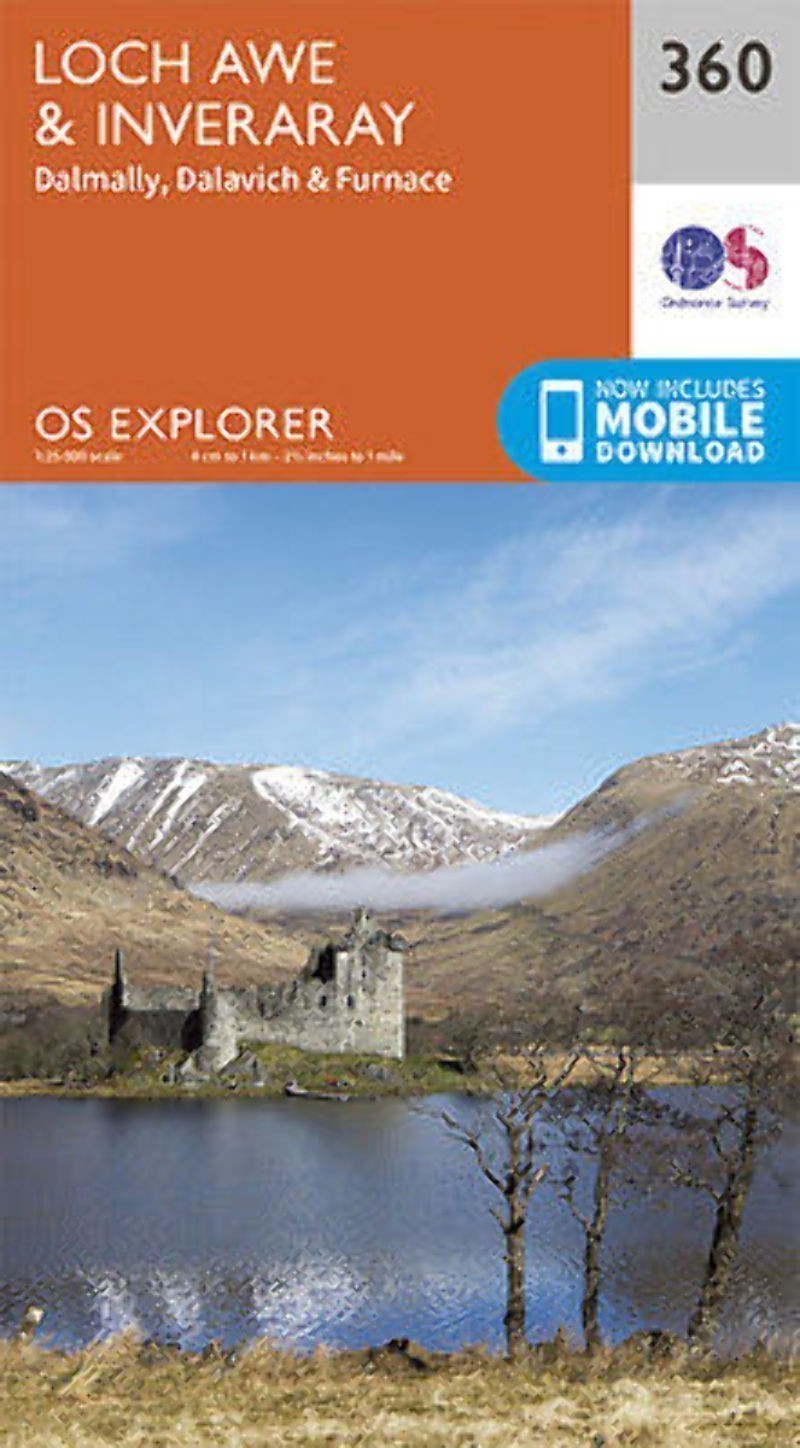 Loch Awe and Inveraray Explorer Map 360 Ordnance Survey