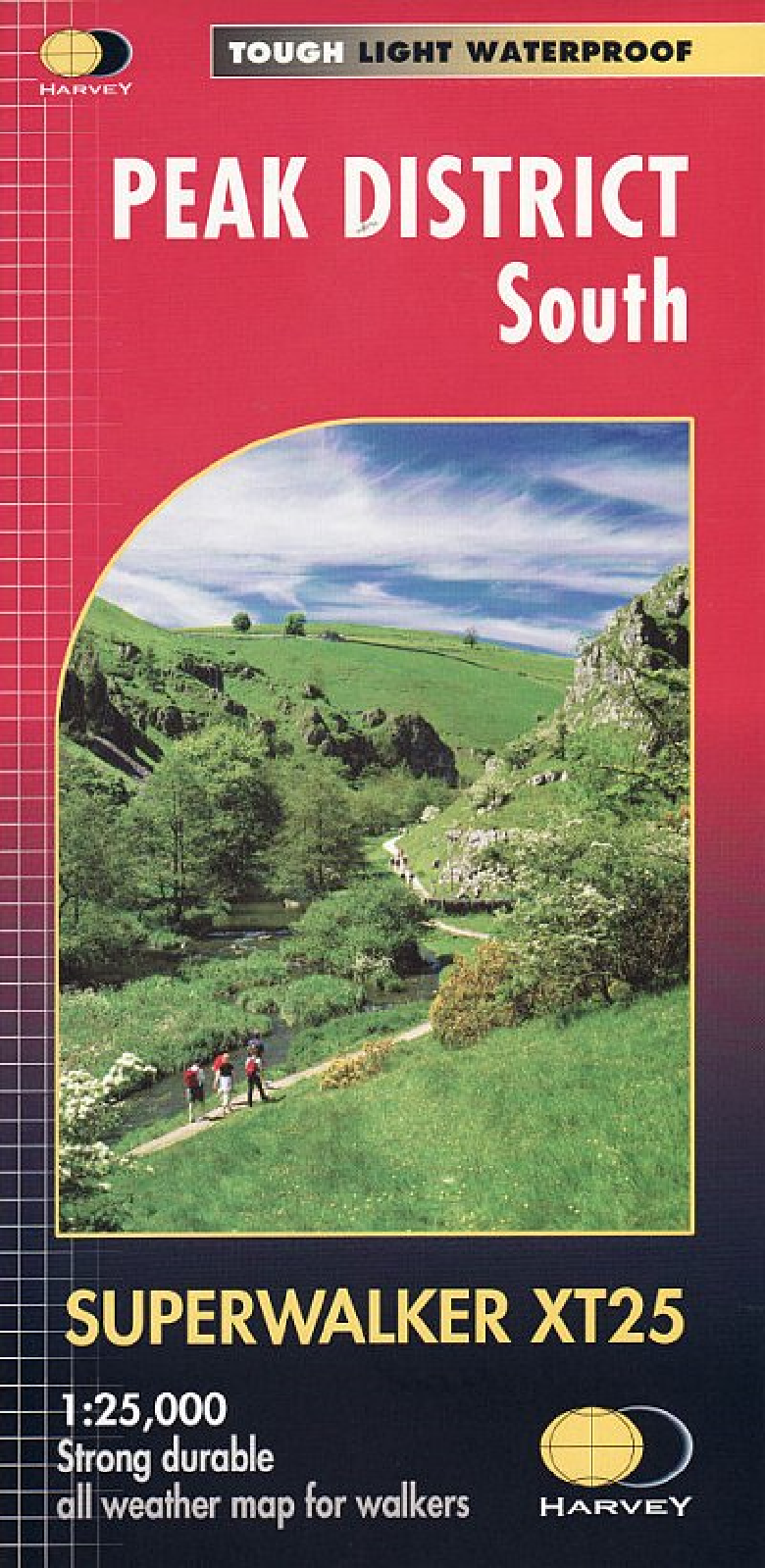 Peak District South Harvey Superwalker map  Buxton to Matlock. Includes Leek
