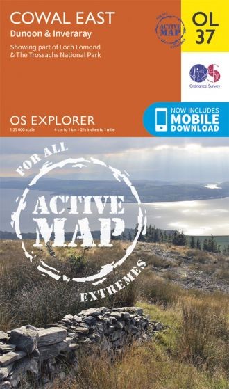 Explorer Active Map  OL 37 Cowal East Dunoon & Inveraray OS OL37 Laminated