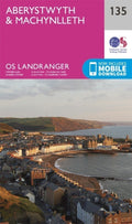 Aberystwyth & Machynlleth Landranger Map 135 Ordnance Survey Latest 