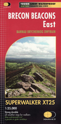 Brecon Beacons East Harvey Black Mountains SuperWalker map