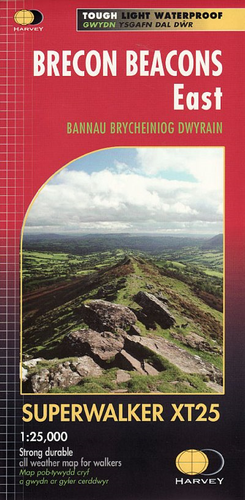 Brecon Beacons East Harvey Black Mountains SuperWalker map