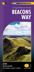 The Beacons Way Abergavenny to Llangadog Harvey Map