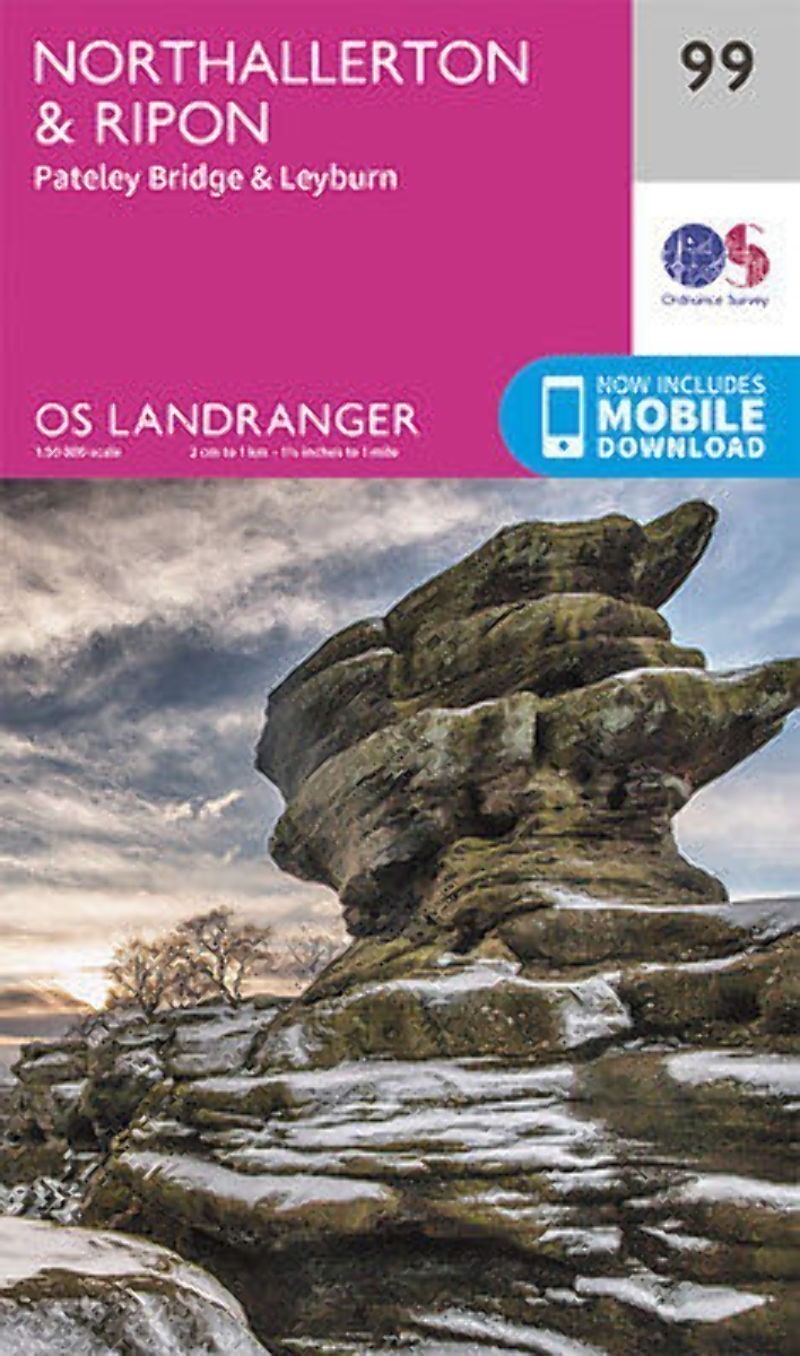 Northallerton Ripon Pateley Bridge Landranger Map 99 Ordnance Survey Latest 