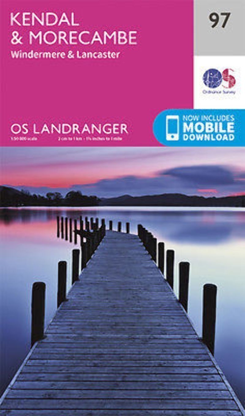 Kendal Morecambe Windermere & Lancaster Landranger Map 97 Ordnance Survey Latest