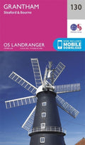 Grantham Sleaford & Bourne Landranger Map 130 Ordnance Survey Latest 