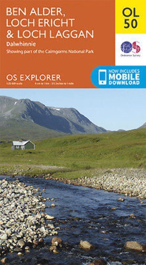 Ben Alder Loch Ericht & Laggan Ordnance Survey Explorer Map OL 50