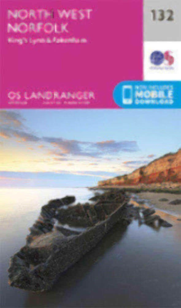 North West Norfolk Kings Lynn & Fakenham Landranger Map 132 Ordnance Survey Late