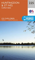 Huntingdon and St Ives Grafham water Explorer Map 225 Ordnance Survey