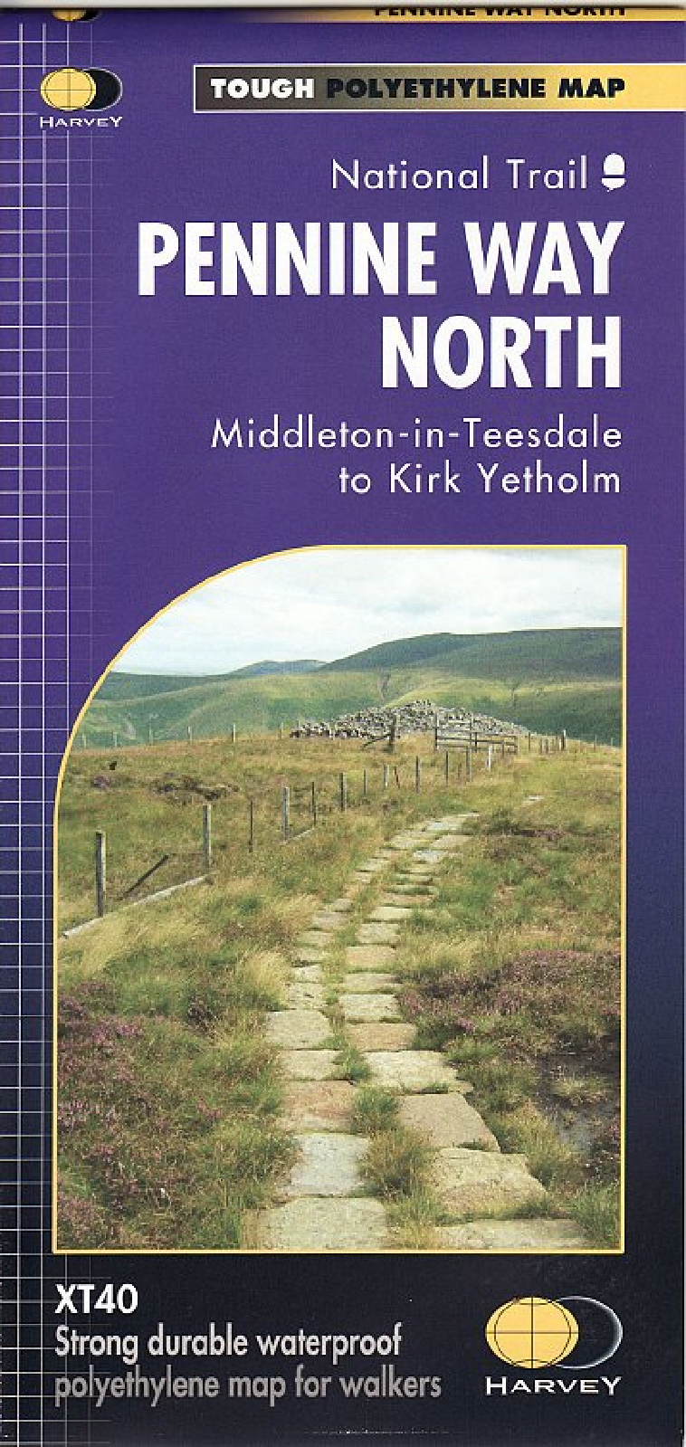 Pennine Way North National Trail Harvey Map Middleton Teesdale to Kirk Yetholm