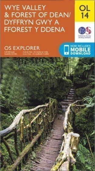 OL14 Wye Valley Forest of Dean Ordnance Survey Explorer Map OL 14
