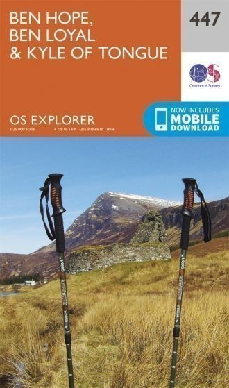 Ben Hope Ben Loyal and Kyle of Tongue Explorer Map 447 Ordnance Survey 2015