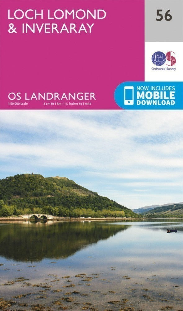 Loch Lomond & Inveraray Landranger Map 56 Ordnance Survey Latest 