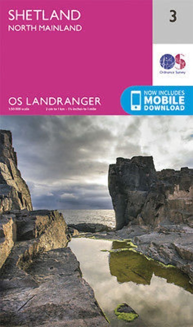 Shetland – North Mainland Landranger Map 3 Ordnance Survey Latest 