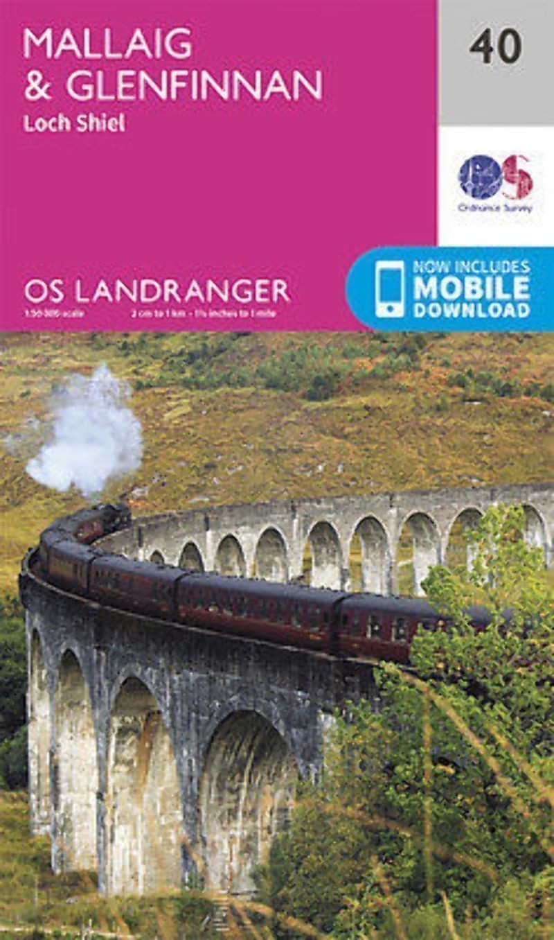 Mallaig Glenfinnan Loch Shiel Landranger Map 40 Ordnance Survey Latest 