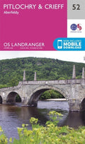 Pitlochry & Crieff Landranger Map 52 Ordnance Survey Latest 