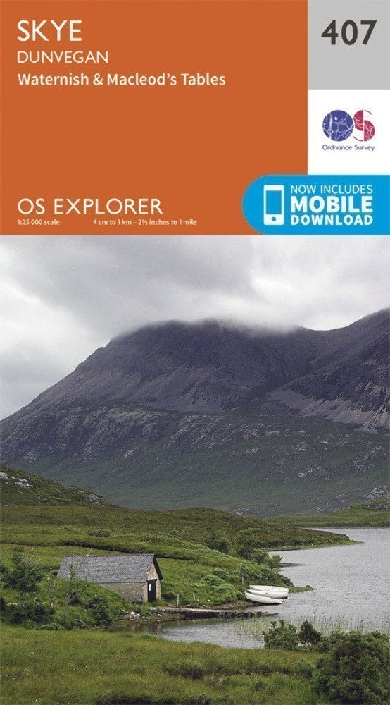 Skye - Dunvegan Explorer Map 407 Ordnance Survey 2015