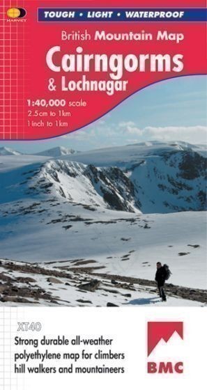 CAIRNGORMS & LOCHNAGAR HARVEY BRITISH MOUNTAIN MAP - BMC - O