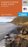 Rannoch Moor and Ben Alder Explorer Map 385 Ordnance Survey
