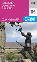 Leicester Coventry & Rugby Landranger Map 140 Ordnance Survey Latest 