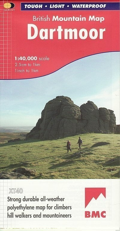 Dartmoor Harvey British Mountain Map - BMC - O