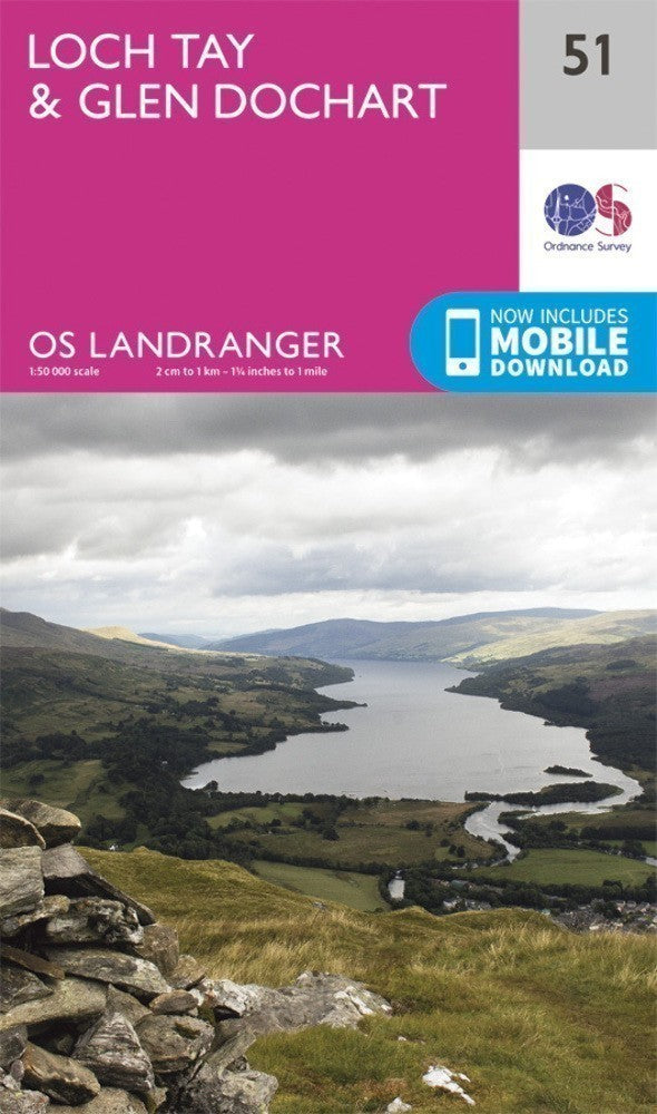 Loch Tay & Glen Dochart Landranger Map 51 Ordnance Survey Latest 