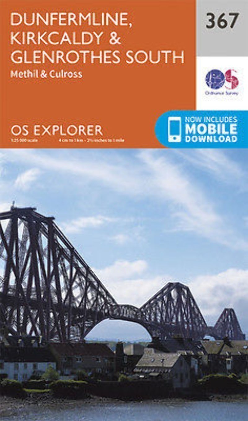 Dunfermline Kirkcaldy and Glenrothes Sout Explorer Map 367 Ordnance Survey