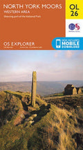 OL26 North Yorkshire Moors Western Area Ordnance Survey Explorer Map OL 26