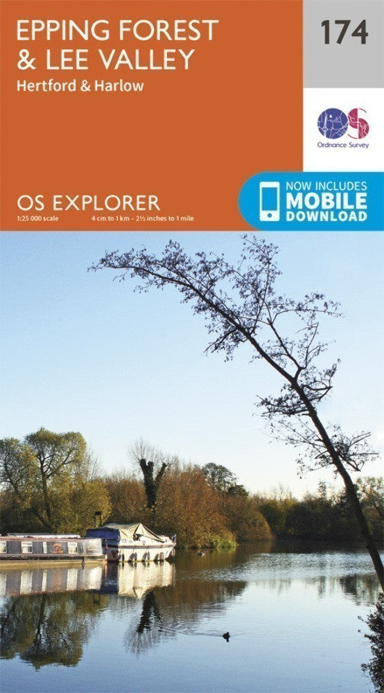 Epping Forest & Lee Valley 174 Explorer Map Ordnance Survey With Digital Downloa