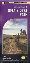 Offas dyke path offa's Harvey National Trail Map Chepstow to Prestatyn